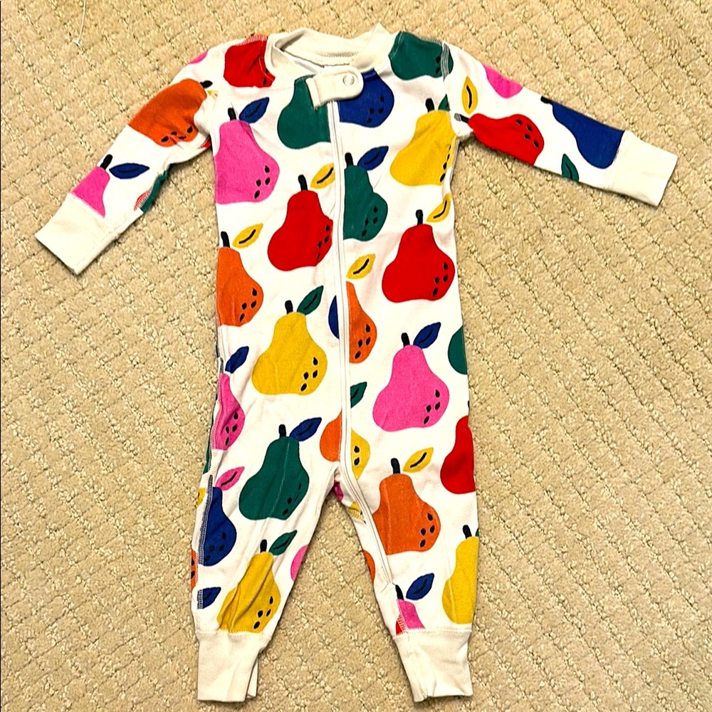 Hanna Andersson 70 Multicolor Pear Print Kids Footie